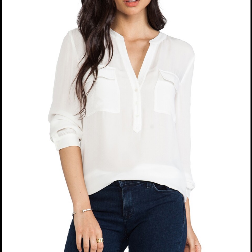 Joie Pauline Blouse In Porcelain White Xs